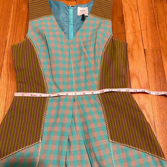 HD In Paris Anthropologie Eyelet Gingham A-Line Dress Women's Size 0. EUC - Picture 6 of 9